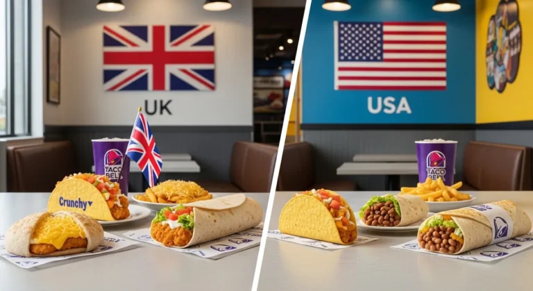 Commaprision Taco bell UK & Taco bell USA-image-tacobellmenuuk.com